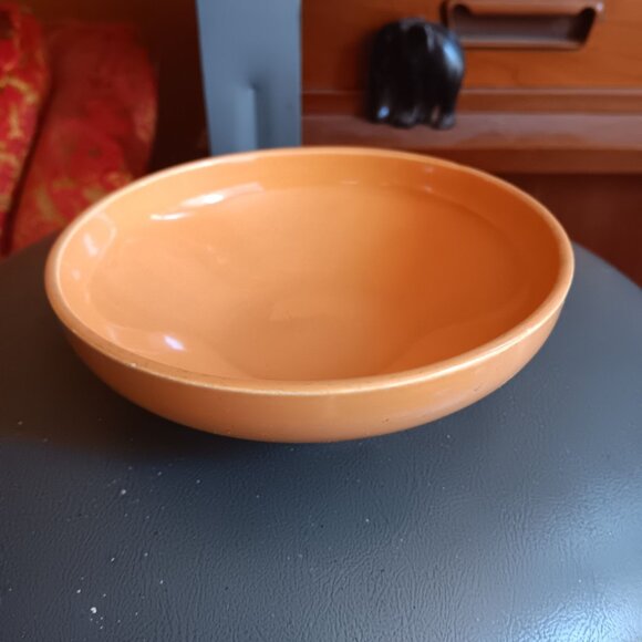 Vintage Cielo Ware Orange Ceramic Cereal Bowl Made In California 6" - Picture 1 of 13
